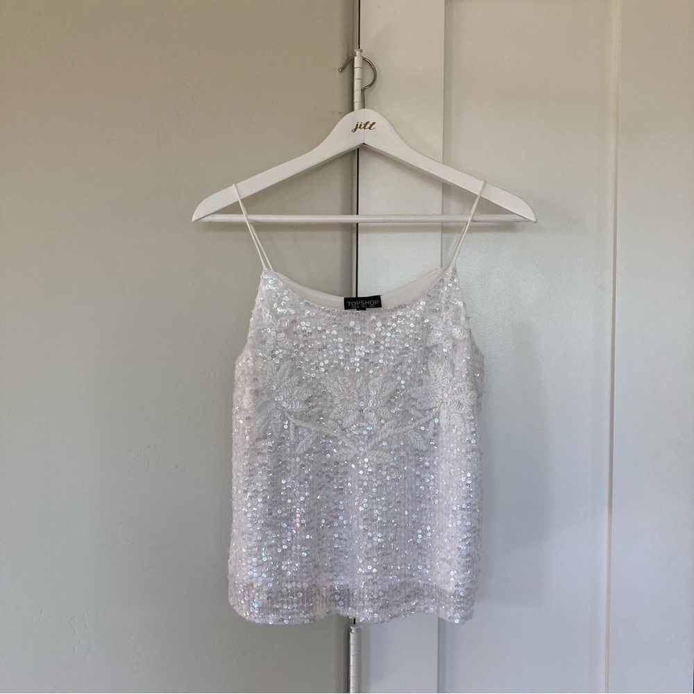 🤍 euc | topshop | sequin camisole